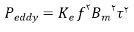 فرمول محاسبه تلفات جریان ادی