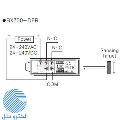 سنسور نوری یک طرفه آتونیکس BX700-DFR-T مکعبی فاصله دید 700 میلی متر