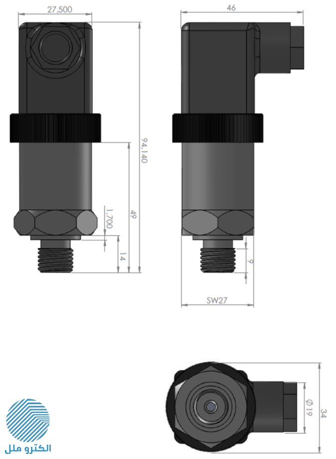 حسگر فشار اتک Atek BCT-110-(-1...4B)-A-G1/4