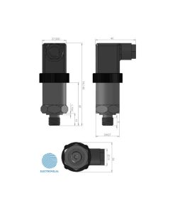 Atek pressure sensor BCT-110-400mB-A-G1/4-S-S30