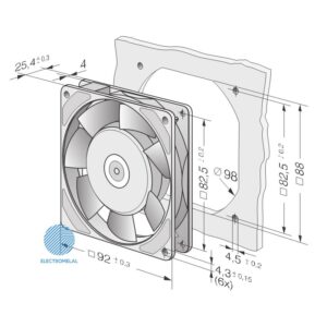 فن بلبرینگی آکسیال 3956 ebmpapst