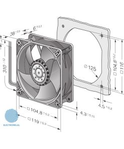 فن بلبرینگی آکسیال کامپکت ebmpapst 4414/2HHP