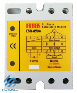 رله الکترونیکی سه فاز موتوری Fotek ESR-80DA
