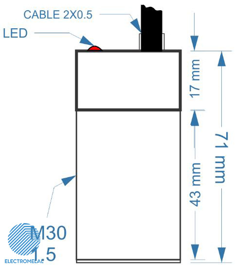 سنسور DC حساس به فلز رسا برد ISR30-10-CP
