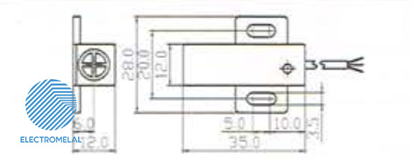 نمای شماتیک سنسور القایی بالدار